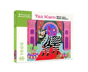 Tsz Kam: Black Lion, Black Ribbon Big Cats Jigsaw Puzzle By Pomegranate