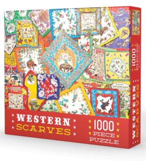 Western Scarves Nostalgic / Retro Jigsaw Puzzle By Gibbs Smith