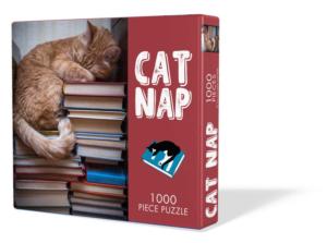 Cat Nap Books & Reading Jigsaw Puzzle By Gibbs Smith