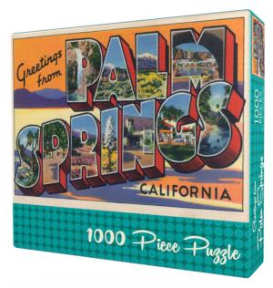 Greetings from Palm Springs Nostalgic / Retro Jigsaw Puzzle By Gibbs Smith