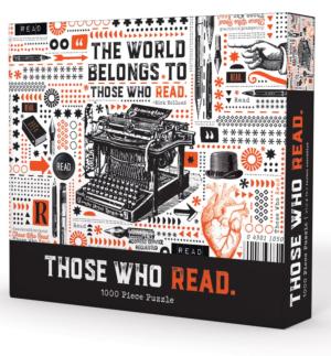 Those Who Read Pattern & Geometric Jigsaw Puzzle By Gibbs Smith