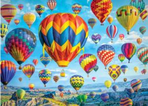 Balloons in Flight Hot Air Balloon Jigsaw Puzzle By Peter Pauper Press