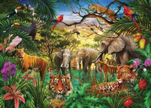 Jungle Life Jungle Animals Jigsaw Puzzle By Peter Pauper Press