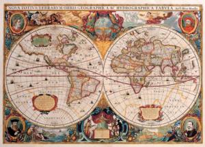 Old World Map Maps / Geography Jigsaw Puzzle By Peter Pauper Press