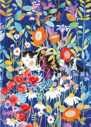 Garden Cat Flower & Garden Jigsaw Puzzle By Peter Pauper Press