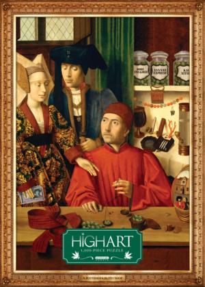 High Art: A Budtender in His Shop Renaissance Jigsaw Puzzle By Workman Publishing