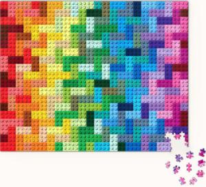 LEGO Rainbow Bricks Puzzle Rainbow & Gradient Jigsaw Puzzle By Chronicle Books