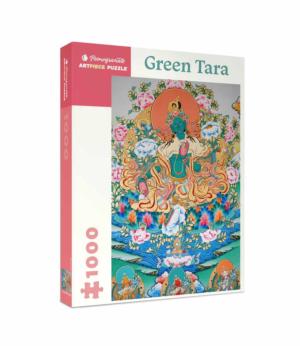 Green Tara  Cultural Art Jigsaw Puzzle By Pomegranate