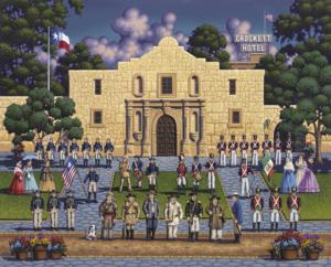 The Alamo Folk Art Jigsaw Puzzle By Dowdle Folk Art
