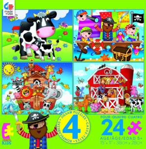 4 in 1, 24 Piece Kids (Pirate) MultiPack Pirate Multi-Pack By Ceaco