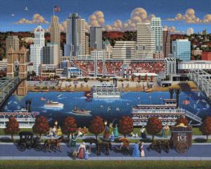 Cincinnati Lakes & Rivers Jigsaw Puzzle By Dowdle Folk Art