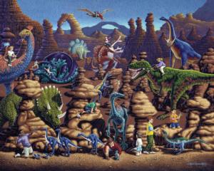 Dinosaur Games Dinosaurs Jigsaw Puzzle By Dowdle Folk Art