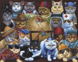Cats Around The World Cats Jigsaw Puzzle By Dowdle Folk Art