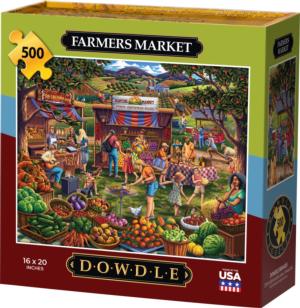Farmers Market Shopping Jigsaw Puzzle By Dowdle Folk Art