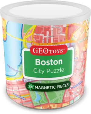 Boston - Magnetic Puzzle  Boston Magnetic Puzzle By Geo Toys