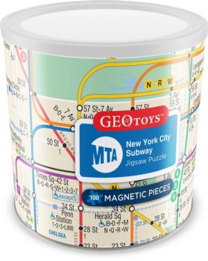 New York City Subway - Magnetic Puzzle Maps & Geography Magnetic Puzzle By Geo Toys