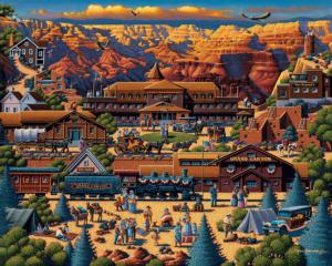 Grand Canyon Folk Art Jigsaw Puzzle By Dowdle Folk Art