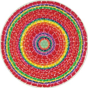 Springtime  Rainbow & Gradient Round Jigsaw Puzzle By Pomegranate