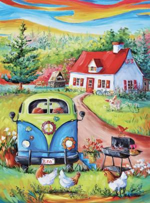 New Arrival At Grandma’s House Camping Jigsaw Puzzle By Jacarou Puzzles