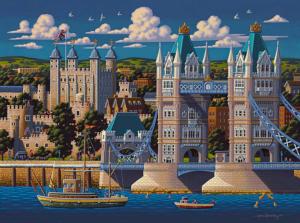 London Tower Bridge Lakes & Rivers Jigsaw Puzzle By Dowdle Folk Art