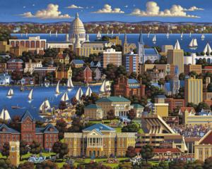 Madison, WI Lakes / Rivers / Streams Jigsaw Puzzle By Dowdle Folk Art
