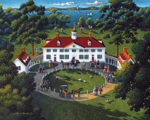 Mount Vernon Lakes & Rivers Jigsaw Puzzle By Dowdle Folk Art
