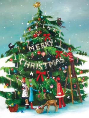 The Peppermint Family Christmas Jigsaw Puzzle By New York Puzzle Co