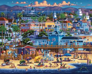 Newport Beach Beach & Ocean Jigsaw Puzzle By Dowdle Folk Art