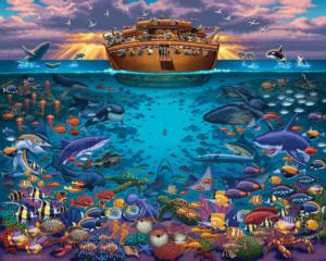 Noah Under the Sea Under The Sea Wooden Jigsaw Puzzle By Dowdle Folk Art