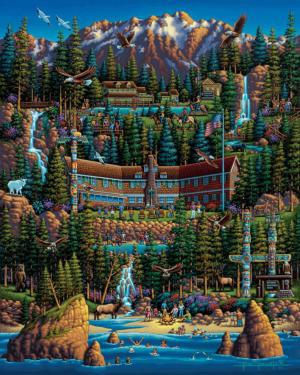 Olympic National Park Mini Puzzle National Parks Wooden Jigsaw Puzzle By Dowdle Folk Art