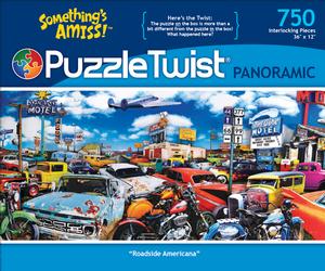 Roadside Americana Cars Panoramic Puzzle By PuzzleTwist