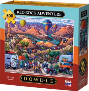 Red Rock Adventure Americana Jigsaw Puzzle By Dowdle Folk Art