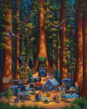 Redwood National Park Mini Puzzle National Parks Wooden Jigsaw Puzzle By Dowdle Folk Art