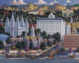 Salt Lake City Americana & Folk Art Jigsaw Puzzle By Dowdle Folk Art