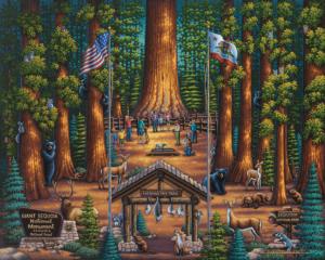 Sequoia National Park Mini Puzzle Folk Art Wooden Jigsaw Puzzle By Dowdle Folk Art