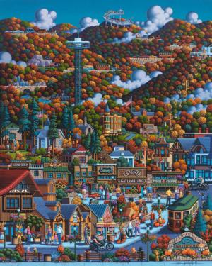 Smoky Mountain Mountains Wooden Jigsaw Puzzle By Dowdle Folk Art