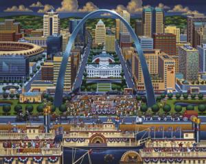 St. Louis St. Louis Jigsaw Puzzle By Dowdle Folk Art