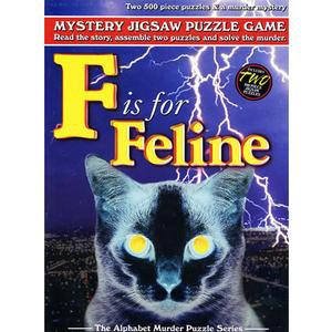 F is for Feline (Mystery Puzzle) Murder Mystery Jigsaw Puzzle By TDC Games