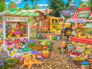 The Farmers Market Shopping Jigsaw Puzzle By Vermont Christmas Company