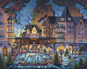 Vail Village Americana Jigsaw Puzzle By Dowdle Folk Art