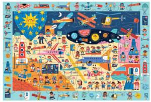 Air and Space Museum Search & Find Puzzle Children's Cartoon Jigsaw Puzzle By Mudpuppy