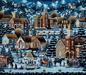 Alpine Christmas Americana & Folk Art Jigsaw Puzzle By Dowdle Folk Art
