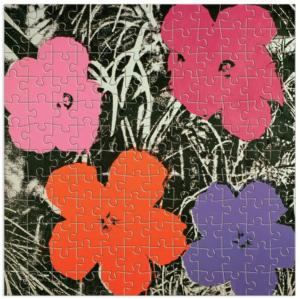 Andy Warhol Flowers Wooden Puzzle Pattern & Geometric Wooden Jigsaw Puzzle By Galison