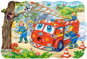 Fire Brigade Vehicles Children's Puzzles By Castorland