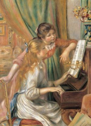 Two Young Girls At The Piano Music Jigsaw Puzzle By Tomax Puzzles