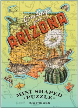 Arizona Mini Shaped Puzzle United States Miniature Puzzle By Galison