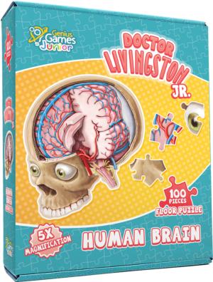 Dr. Livingston Jr. Human Brain Floor Puzzle Science Children's Puzzles By Genius Games