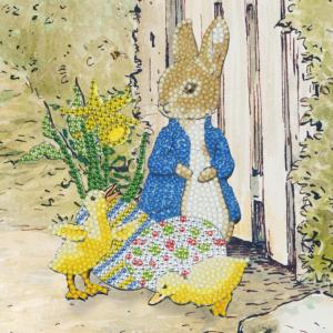 Peter Rabbit and Chicks Crystal Art Card Kit By Crystal Art