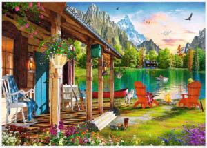Cabin in the Mountains Cabin & Cottage Jigsaw Puzzle By Trefl