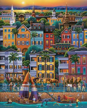 Charleston Folk Art Jigsaw Puzzle By Dowdle Folk Art